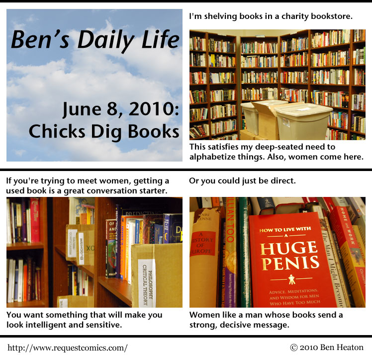 Ben's Daily Life: Chicks Dig Books comic