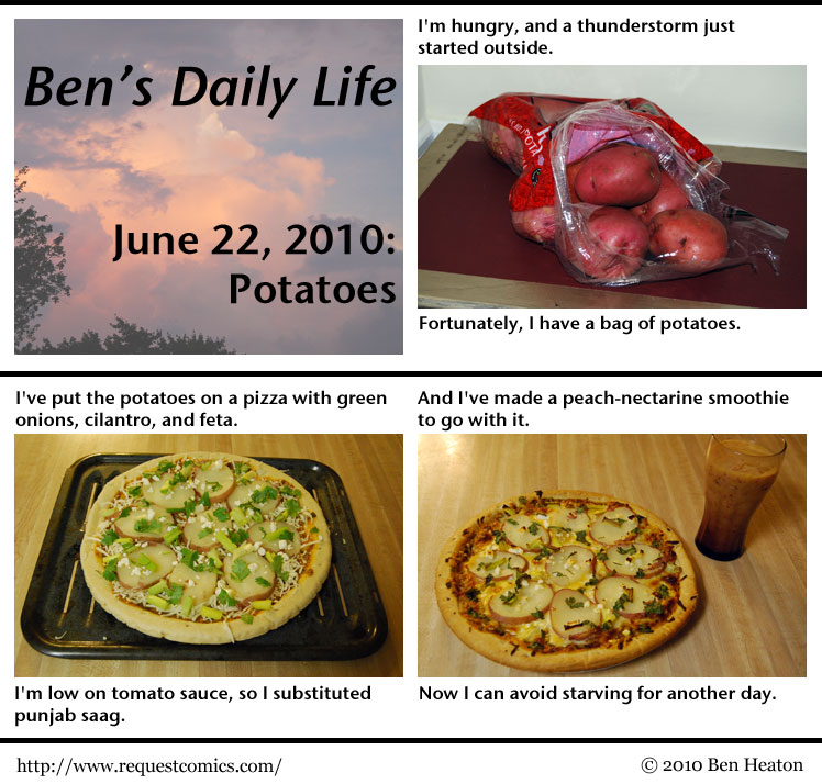 Ben's Daily Life: Potatoes comic