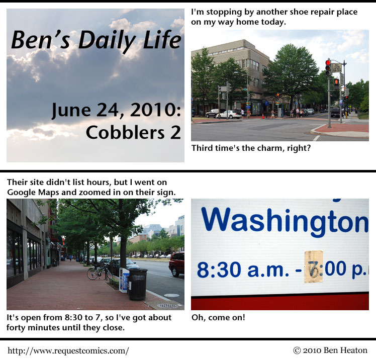 Ben's Daily Life: Cobblers 2 comic