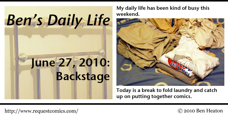 Ben's Daily Life: Backstage comic