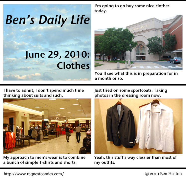 Ben's Daily Life: Clothes comic