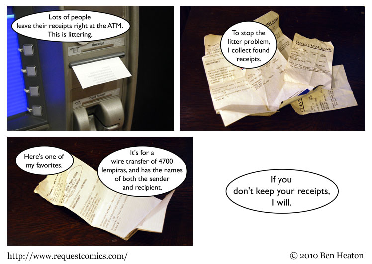 Receipt comic