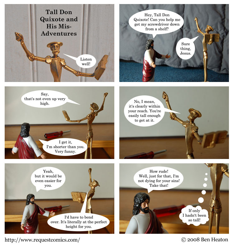 Tall Don Quixote and His Mis-Adventures comic