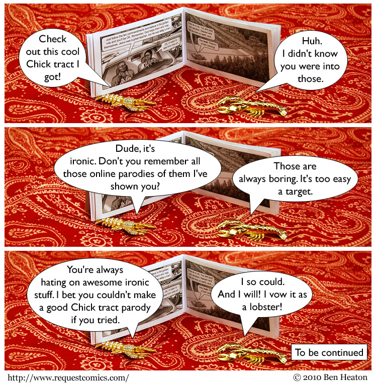 Chick Tract Parody Lobster Oath comic