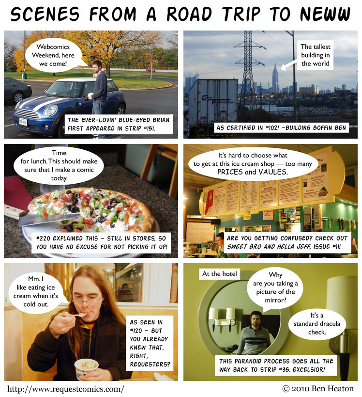 Scenes from a Road Trip to NEWW comic