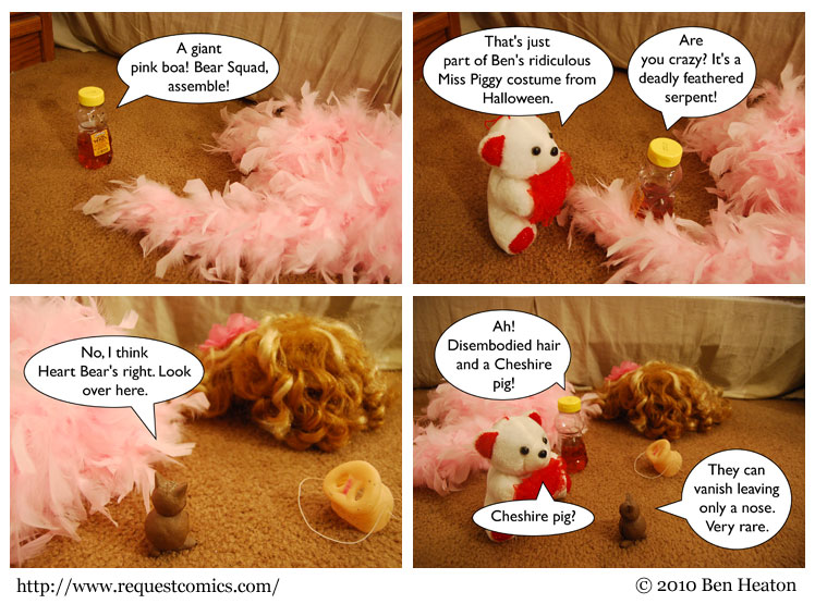 Bear Squad vs. Feather Boa comic