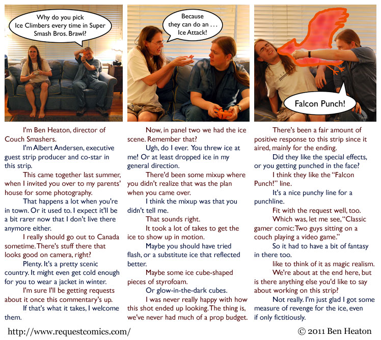 Couch Smashers: Commentary Track comic