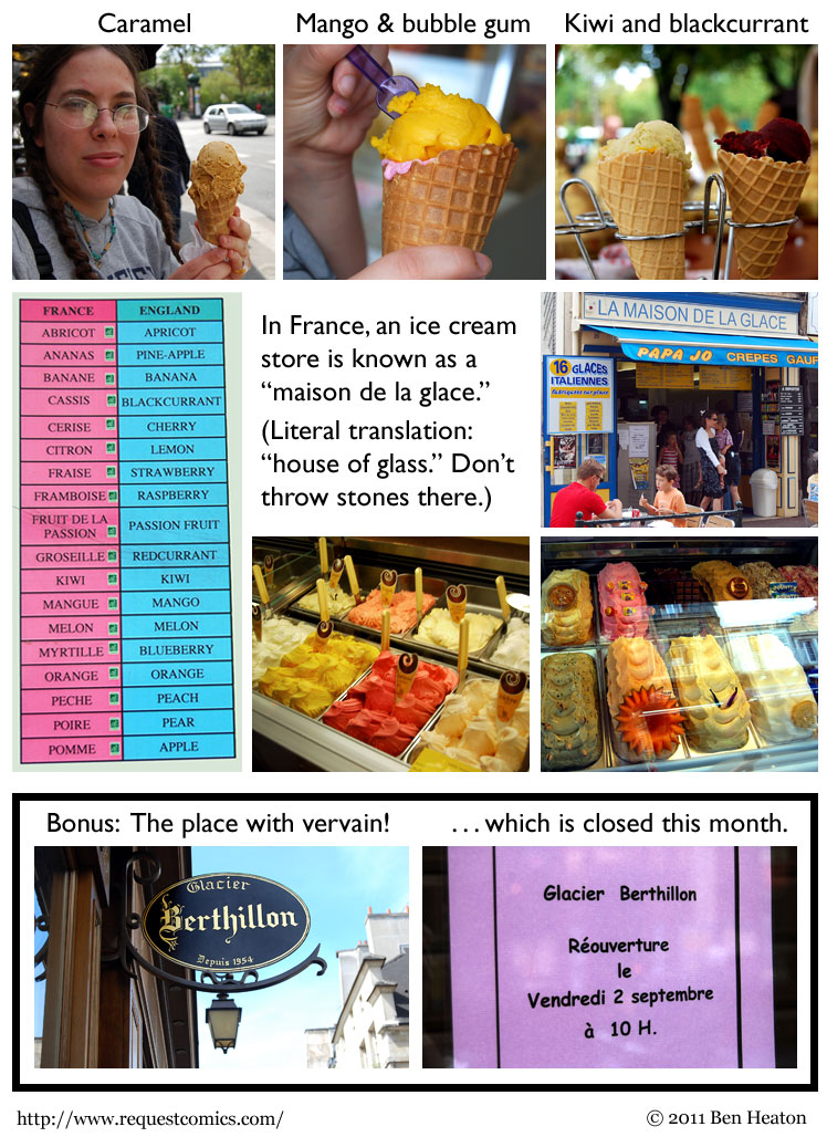 Paris Ice Cream comic