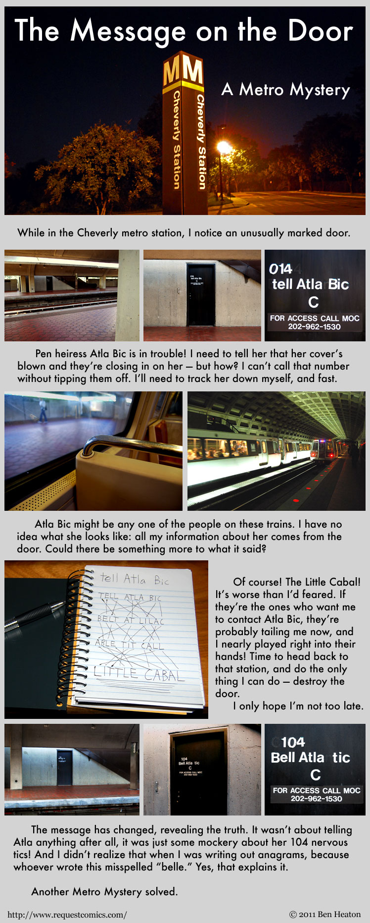 The Message on the Door: A Metro Mystery comic