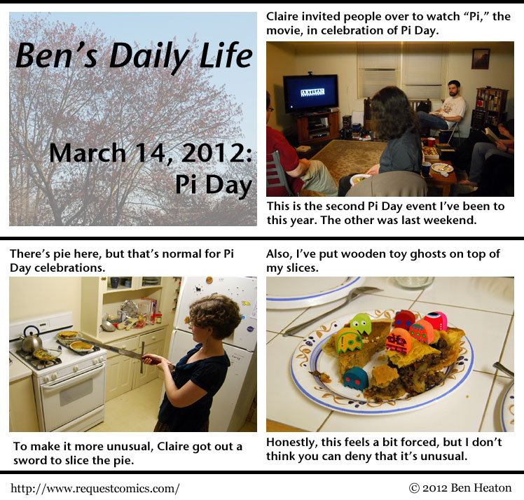 Ben's Daily Life: Pi Day comic