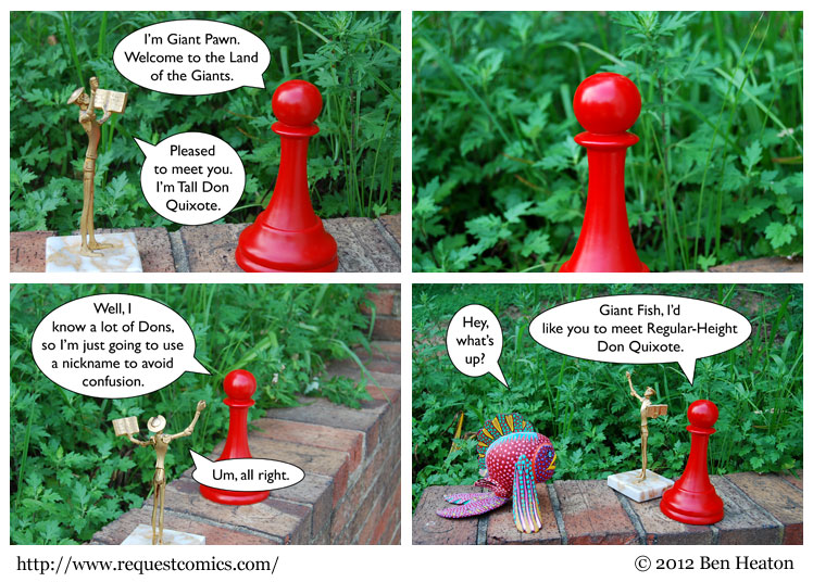 Giant Pawn and Giant Fish comic