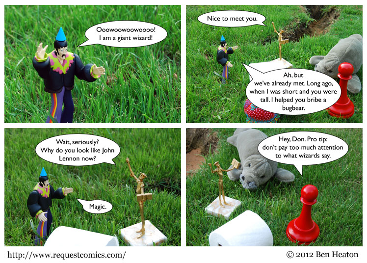 Giant Wizard comic