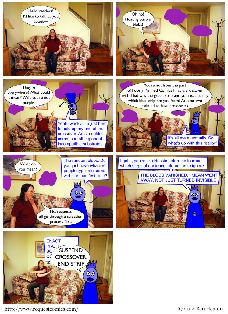 Floating Purple Blobs comic