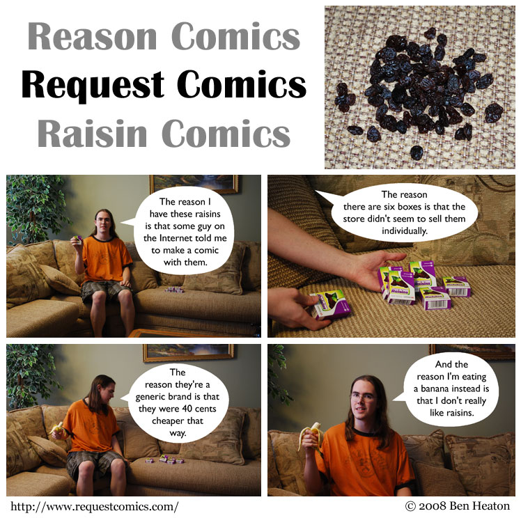 Reasons and Raisins comic